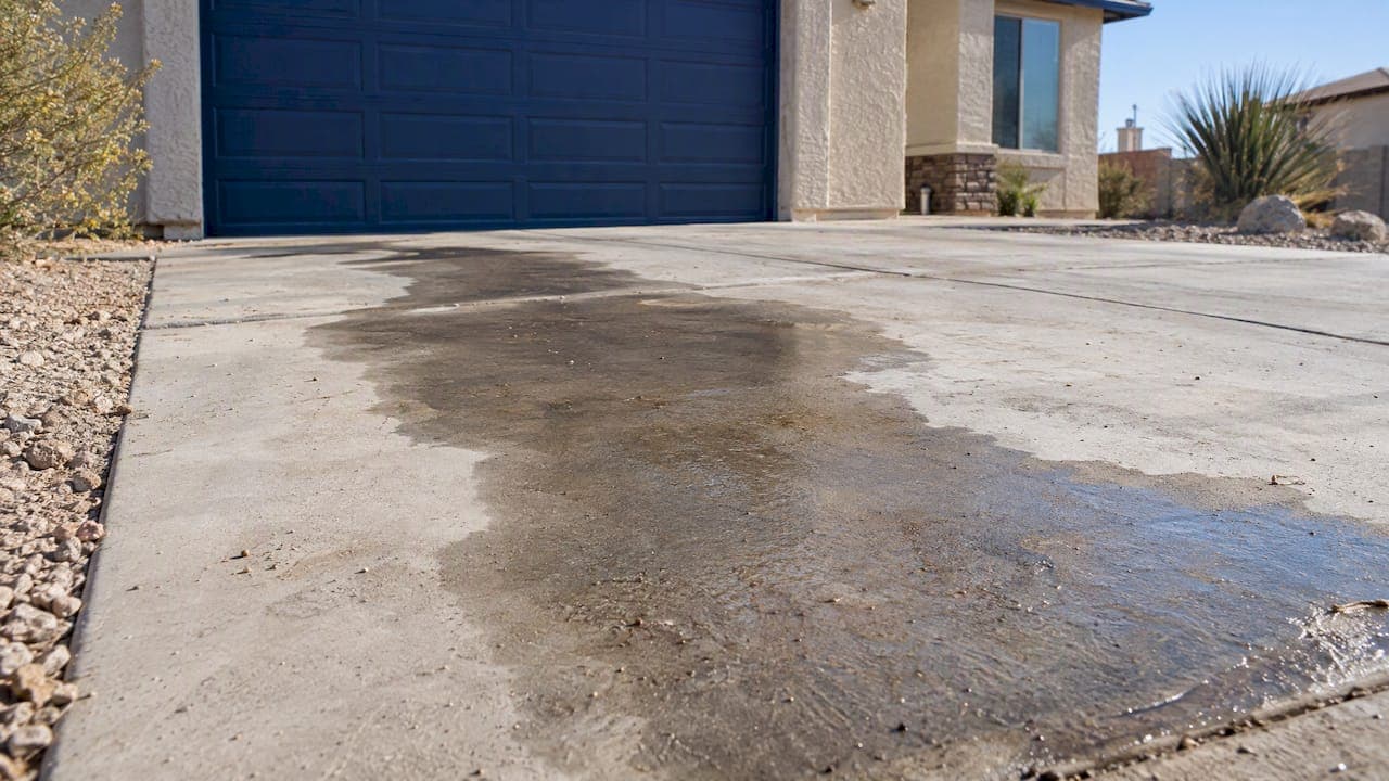 Water Leak Under Driveway: Signs, Causes and Repair